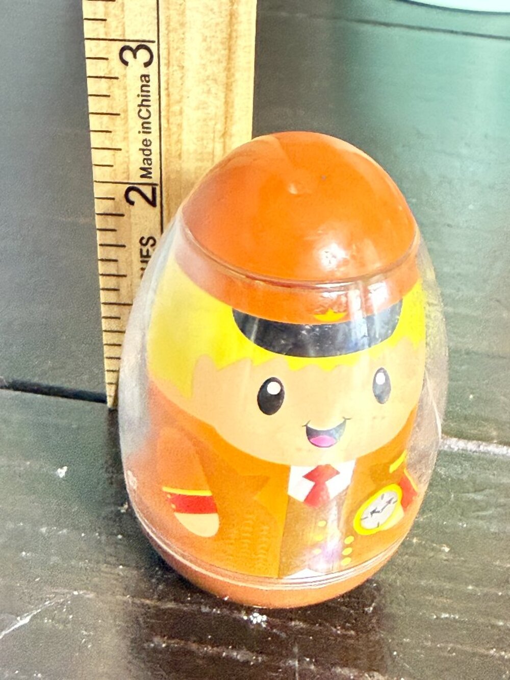 Hasbro Playskool Weebles Wobble Don’t Fall Down! 2009 Man Train Conductor Brown